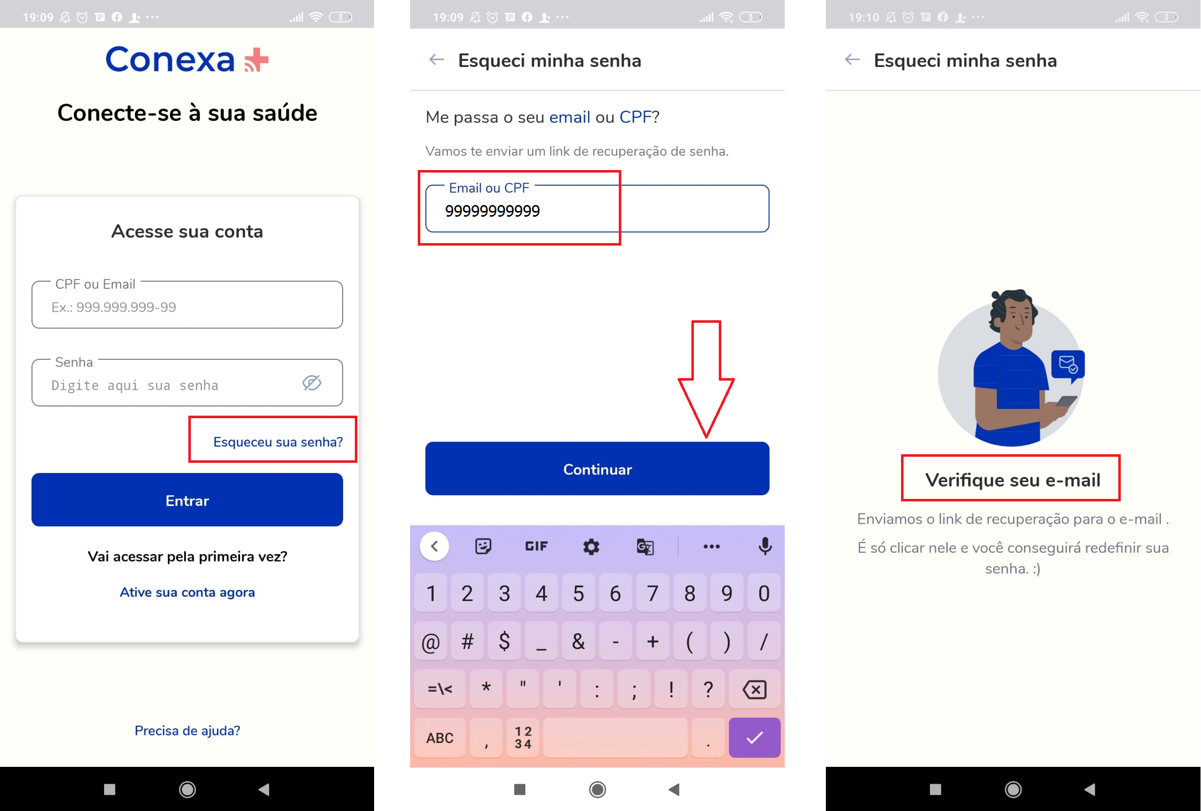 Esqueci minha senha cadastrada. E agora? – Conexa Saúde